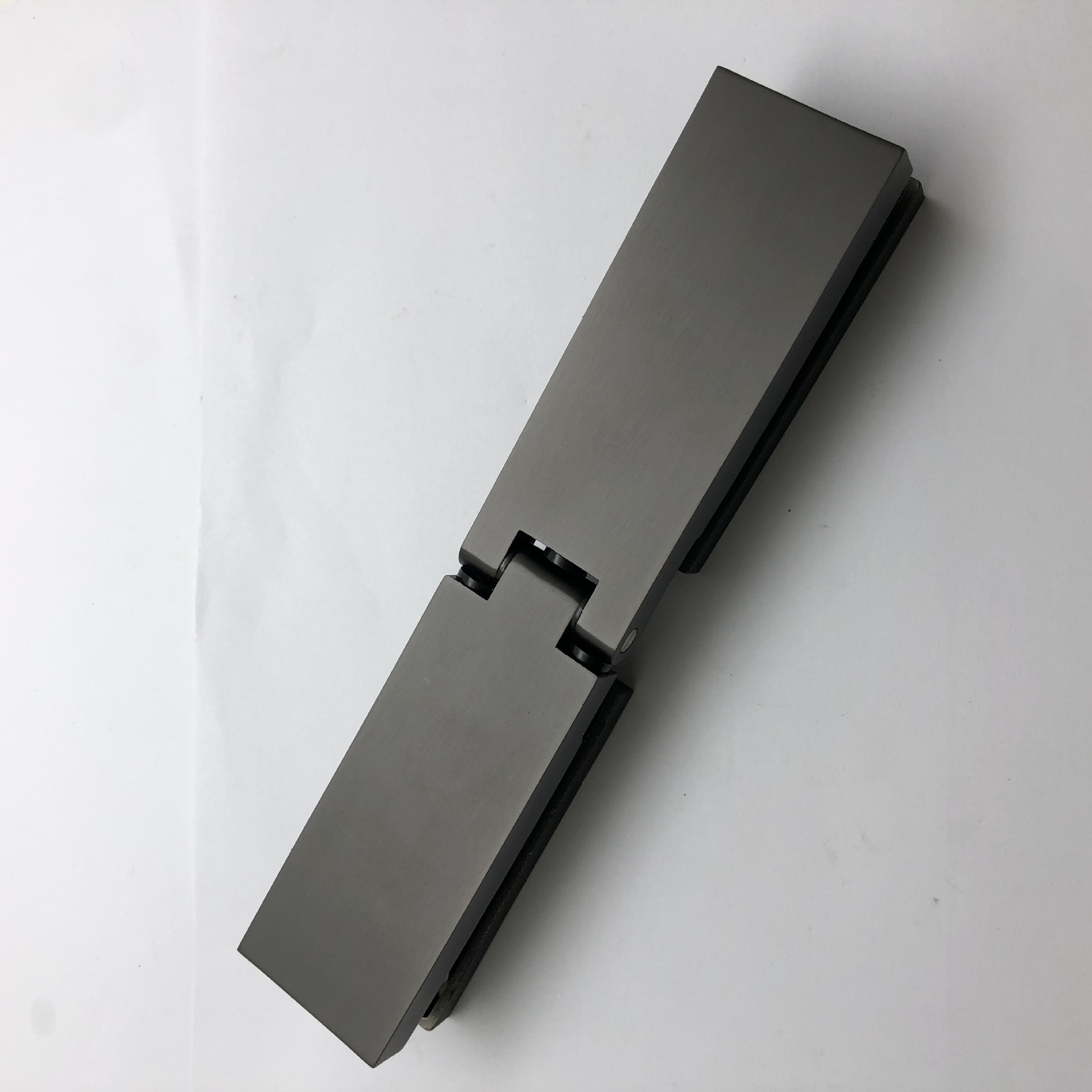 淋浴房玻璃门合页枪灰色简易长条方形浴室铰链不锈钢卫浴五金配件