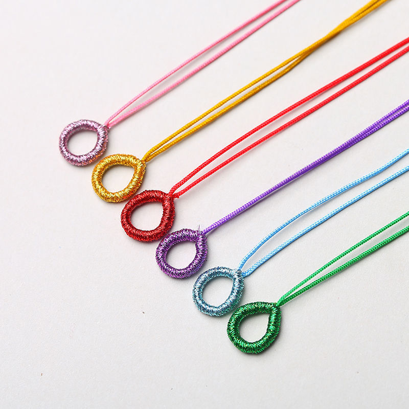 吊坠手工编织线圈diy拉圈拉环项链72号线绳小滴溜绳扣环连接扣头