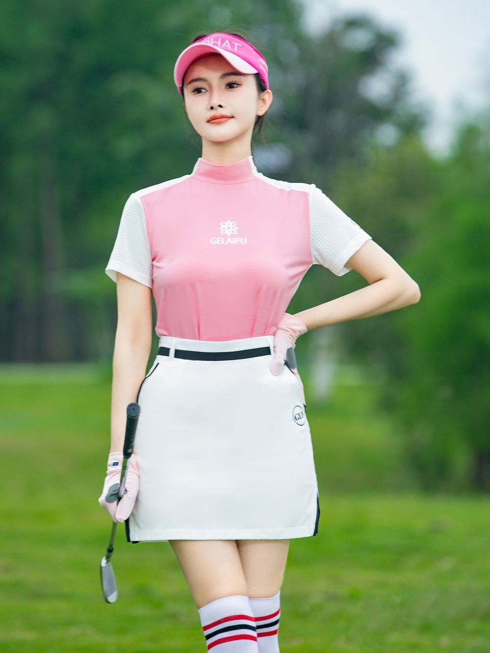 新款高尔夫女士套装新款夏季休闲速干圆领短袖t恤女时尚修身-阿里巴巴