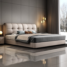 .8米软包齐边小主卧床现代简户型卧室双人床约轻奢意式极简1