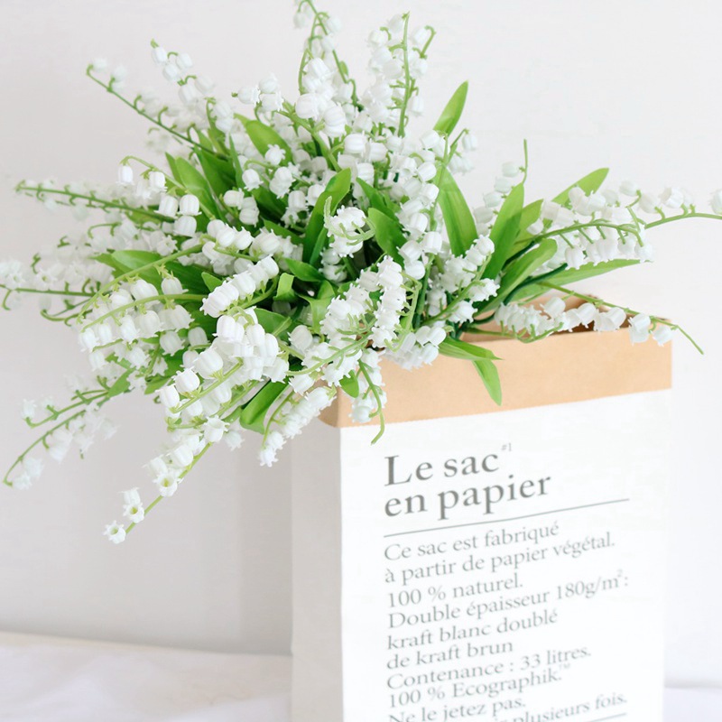 仿真铃兰花 北欧ins婚庆仿真花束单支白色风铃花