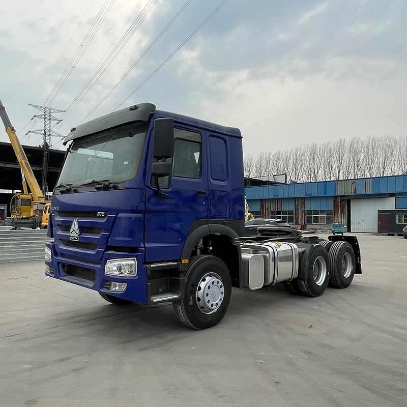 销往非洲豪沃拖车头 二手10轮货运卡车头 375马力码头运输车头