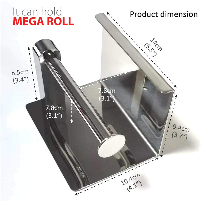 304 Stainless Steel Toilet Paper Holder Toilet Paper Holder Mobile Phone Stand Roll Stand Bathroom Toilet Waterproof Toilet Paper Holder