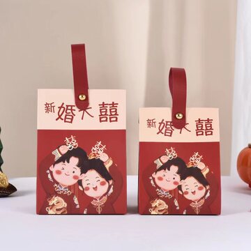 新款创意结婚手提喜糖盒婚礼伴手礼礼盒回礼糖果盒子喜糖盒包装盒