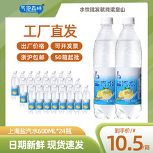 气泡森林50整箱批发上海盐汽水600ml*24小瓶柠檬风味无糖碳酸饮料