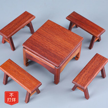 【48小时发货】特价红木八仙桌老式五件套微型中式红木家具系列礼