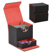 亚马逊热售卡片盒翻盖强磁 游戏桌游卡宝可梦卡牌盒 PTCG卡收纳盒