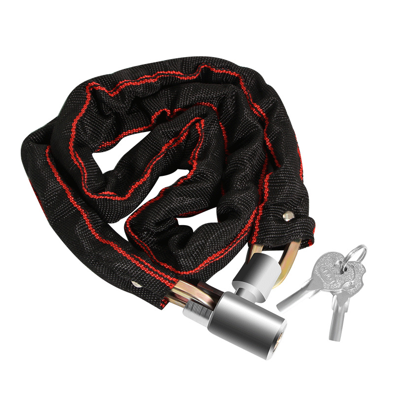 r70v批发自行车锁防盗链条加粗锁车电动车便携单车链子锁链山地车