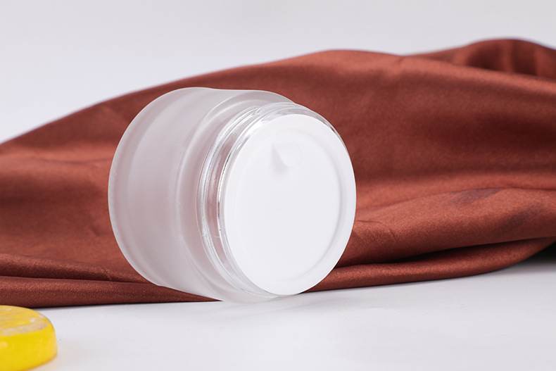 时尚面霜瓶磨砂玻璃霜膏瓶化妆品分装瓶眼霜瓶药膏盒带内盖小空瓶