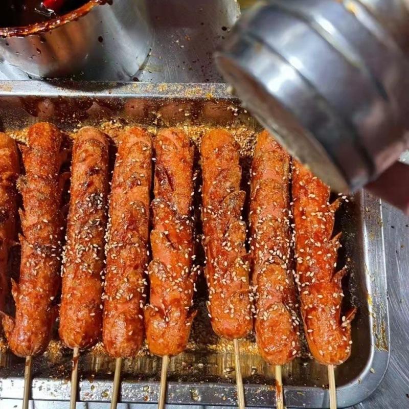 夫宇淀粉肠批发铁板烤肠100克整箱130只左右,可优,当天发走现货!