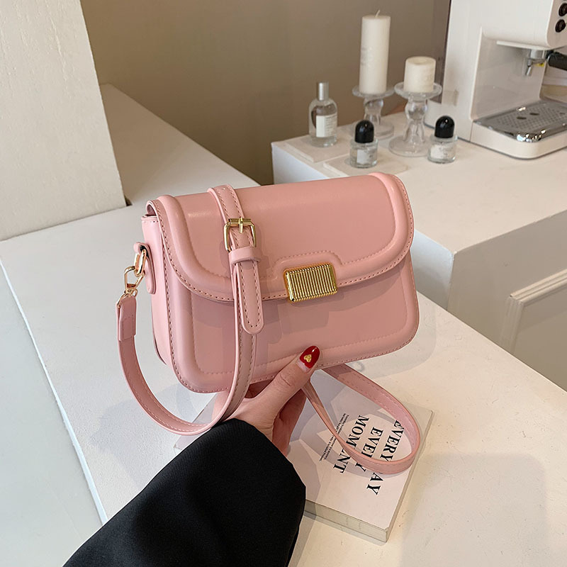 Niche Texture Crossbody Bag Women's Spring/Summer 2023 New Fashion All-Match Solid Color Simple Shoulder Small Square Bag