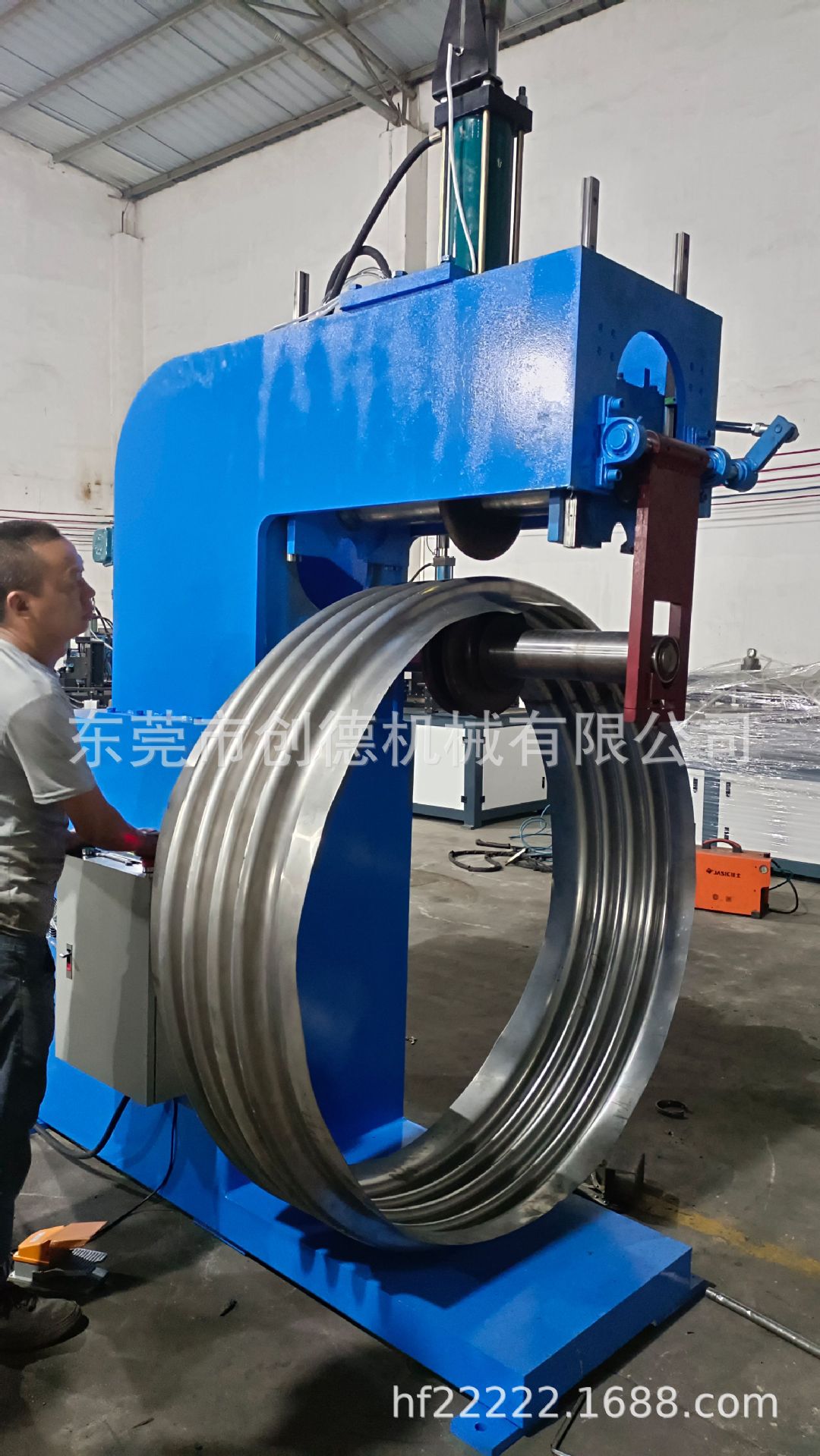 机械有限公司3年欧特品牌工业钢带扣压卷波机金属波纹管成型机小型全