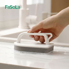 TUF4FaSoLa浴室清洁刷带手柄卫生间浴缸瓷砖刷厨房家用去污海绵清