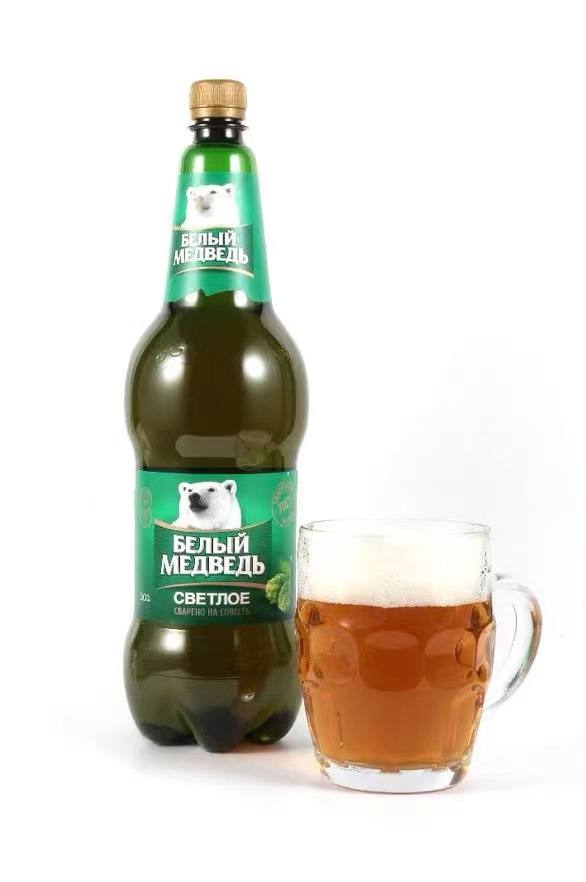 俄罗斯贝里麦德维熊牌啤酒大白熊啤酒1500ml