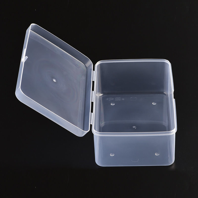 透明盒子长方形多功能塑料收纳桌面整翻盖口罩零件化妆品工具收藏