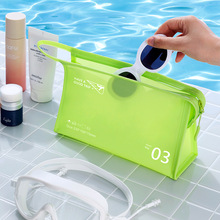 防水果冻沙滩包ins风便携旅行化妆包PVC化妆品收纳包手提洗漱袋