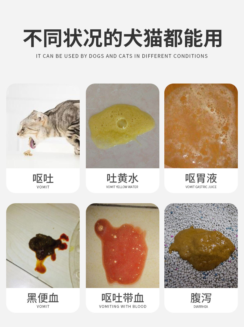 10包白陶土宠物药狗狗猫咪兔子肠胃泻炎拉肚子止腹拉软稀吐黄水便