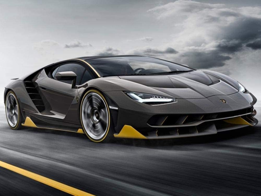 黑色跑车兰博基尼汽车钻石画