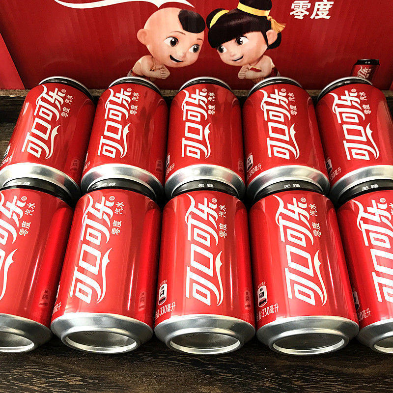 无糖可乐可口可乐零度汽水33毫升罐碳酸饮料易拉罐装零卡饮品现货