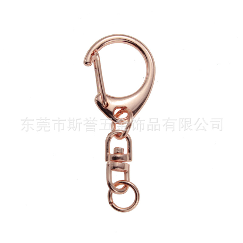 in Stock Wholesale Metal D-Shape Button Alloy Small C Buckle with 8 Horoscope Buckle Key Chain Keychain