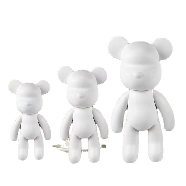 Handmade Fluid Violent Bear White Body Wholesale Rhinestone Bear Handmade DIY Spot Drill 53cm 23cm 18cm