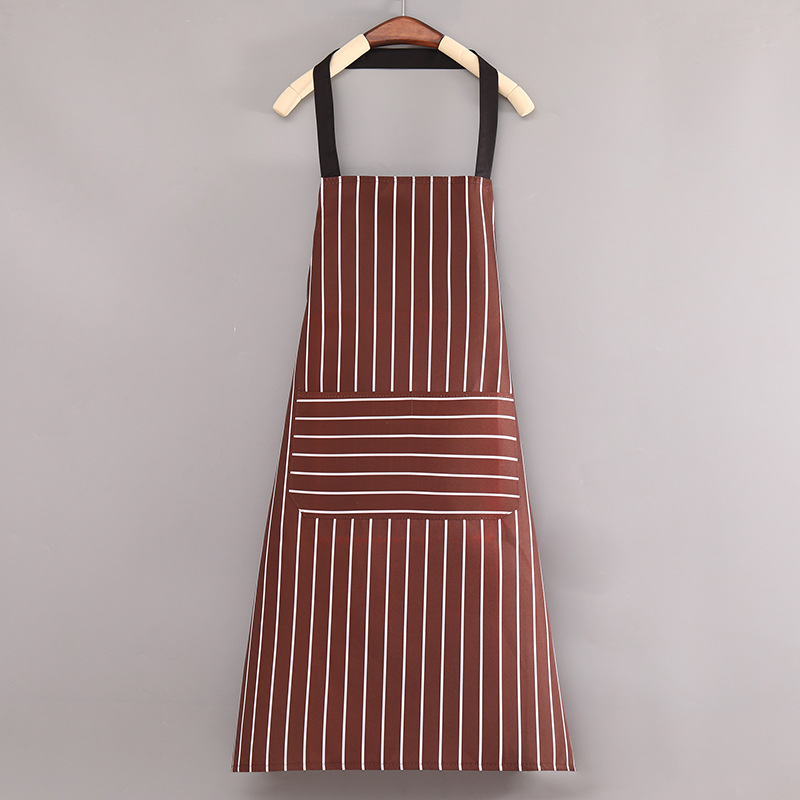 Apron Manufacturers Fashion Household Sleeveless Lengthened Men's and Women's Waterproof Apron Customized Printing Coffee Shop Overalls Advertising Apron