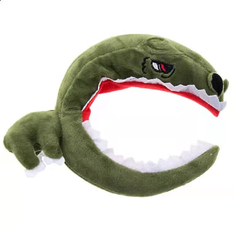 卡通毛绒鲨鱼恐龙发箍鲤鱼头扣儿童节目表演发饰网红直播街拍头饰