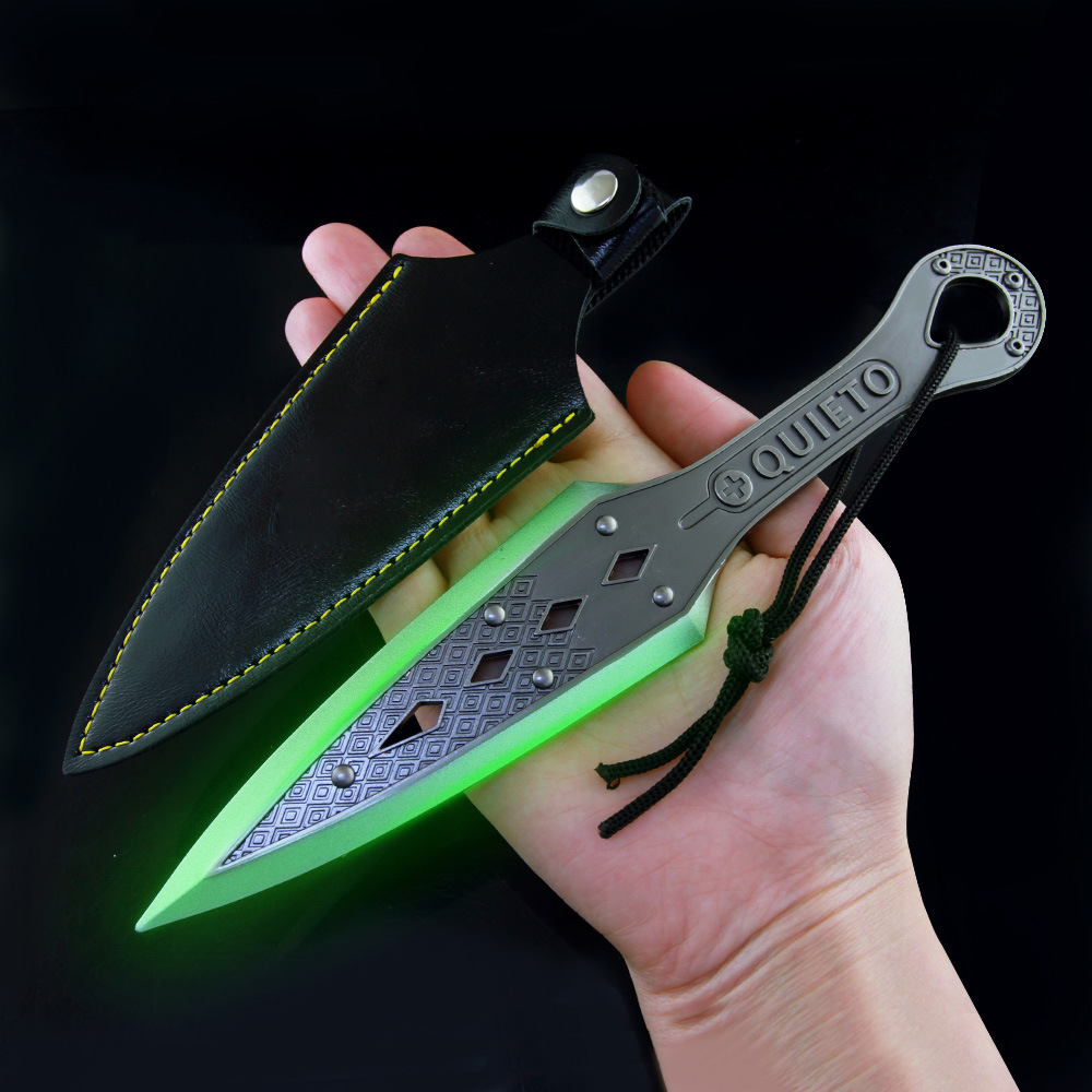 ap英雄周边 恶灵传家宝 夜光版 苦无皮套刀 合金武器玩具模型22cm