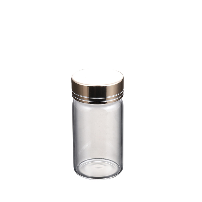 37*75/37*95/37*123 Three Cosmetics Storage Bottle Transparent Glass Jar Essence Bottle Factory Wholesale