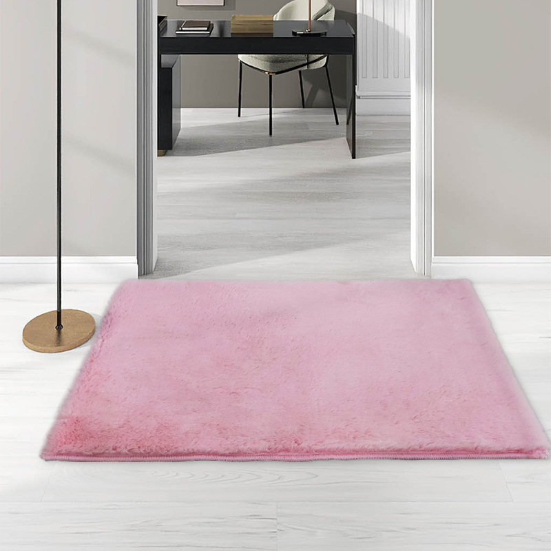 Factory Direct Sales Wholesale Imitation Rabbit Fur Living Room Bedroom and Household Absorbent Non-Slip Mat Fabric Skin-Friendly Comfortable