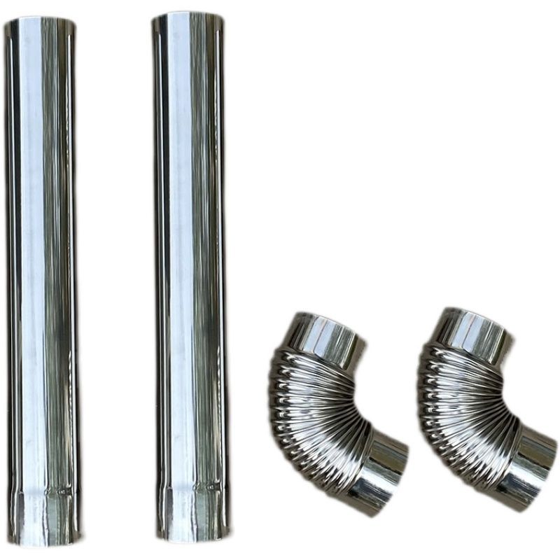 加厚不锈钢烟囱柴火灶烟筒烤火炉弯头生物质颗粒炉无缝排烟排气管
