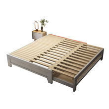 FNN1批发实木床抽拉沙发两用伸缩坐卧小户型推拉带储物现代简约拼