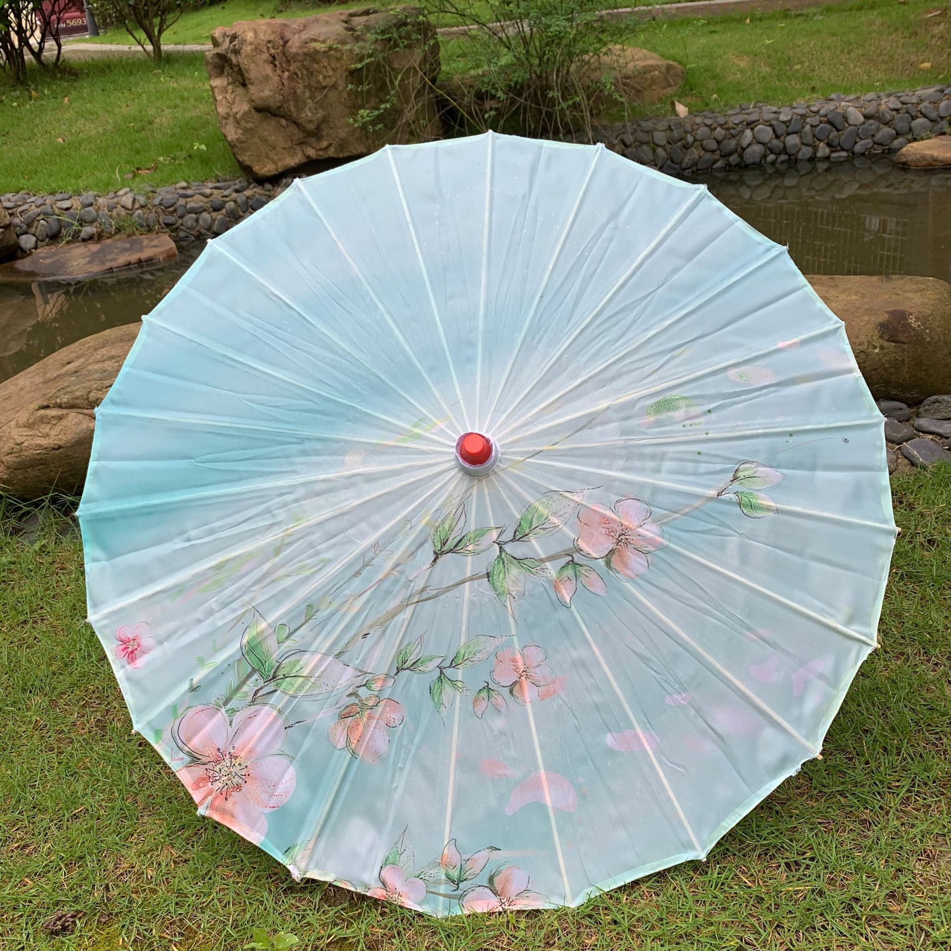 印花布伞油纸伞工艺伞绸布伞舞蹈伞跳舞伞旗袍秀拍照道具装饰吊顶