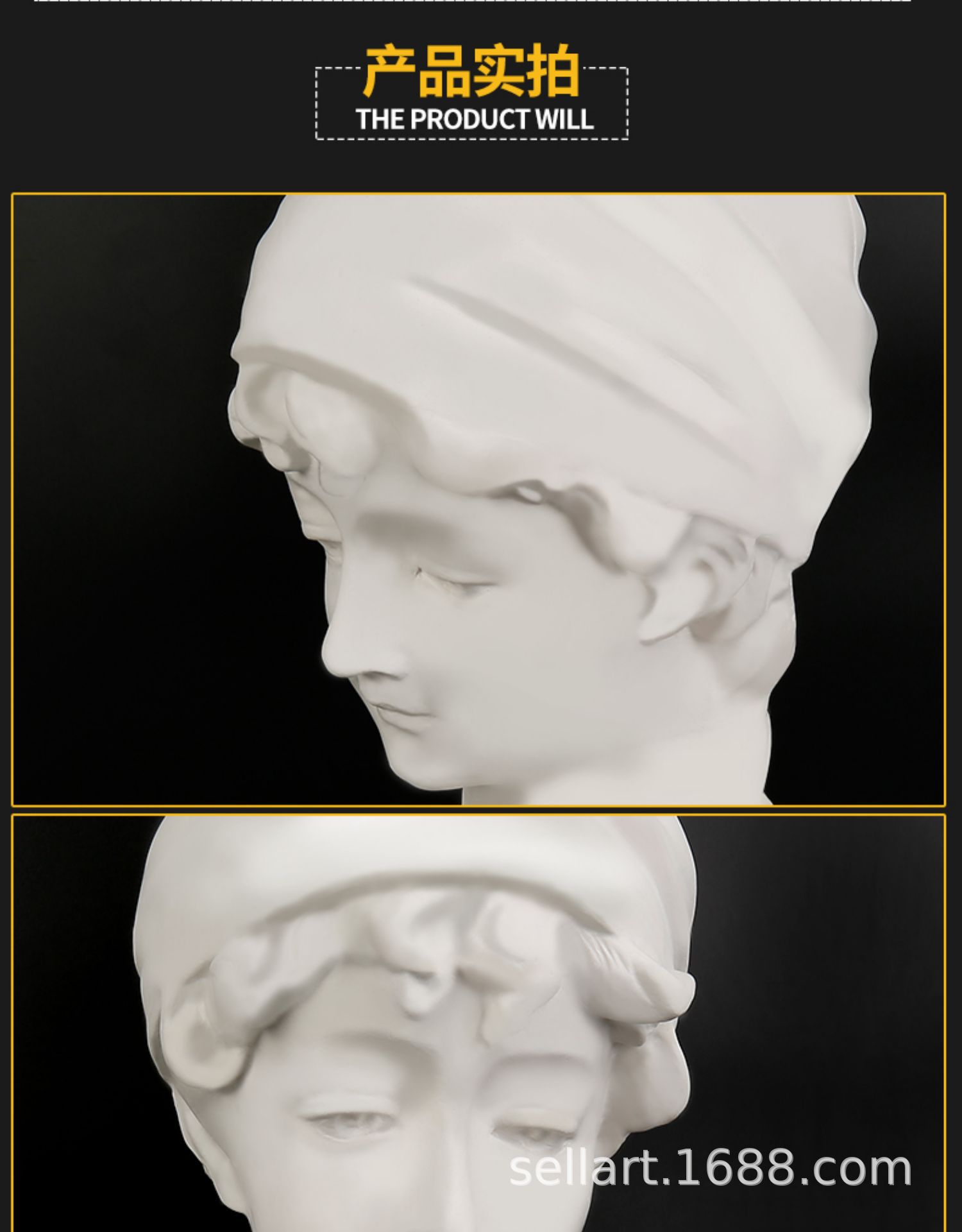 英国少女石膏像人物头像素描教具婚礼装饰雕塑摆件欧式模型雕像