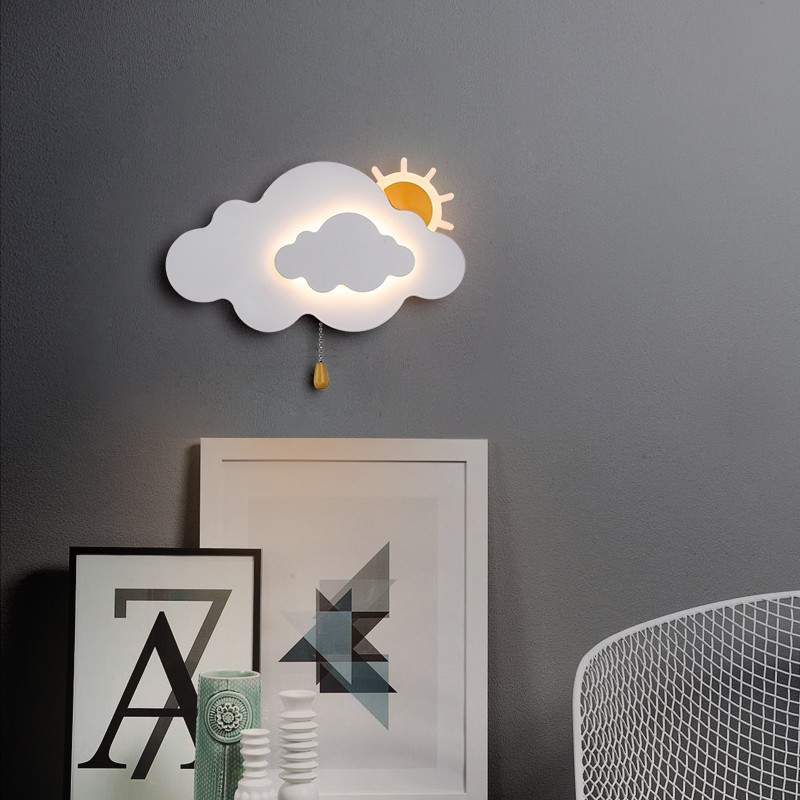 Dayuan Garden Wall Lamp Cloud Children Bedroom Light Simple Style Minimalist Bedside Lamp Living Room 9575 Picture 800*800