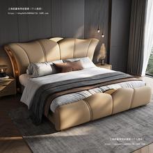 意式轻奢床1.8*2米主卧大床简约现代小户型1.5米成人储物婚床