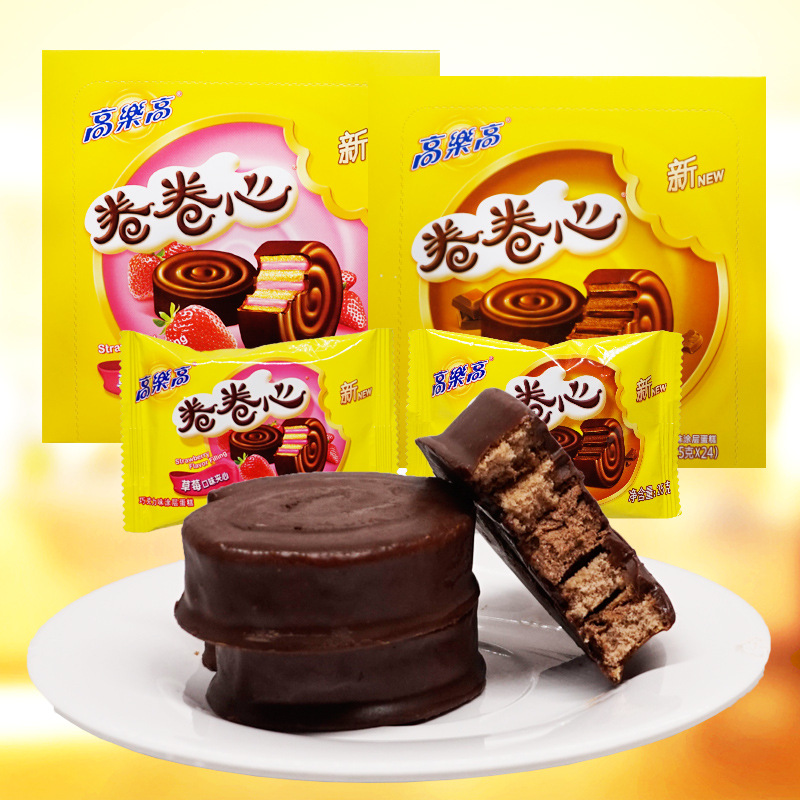 卷卷心600g巧奶力牛奶草莓早餐西式点糕蛋糕点心办公室零食