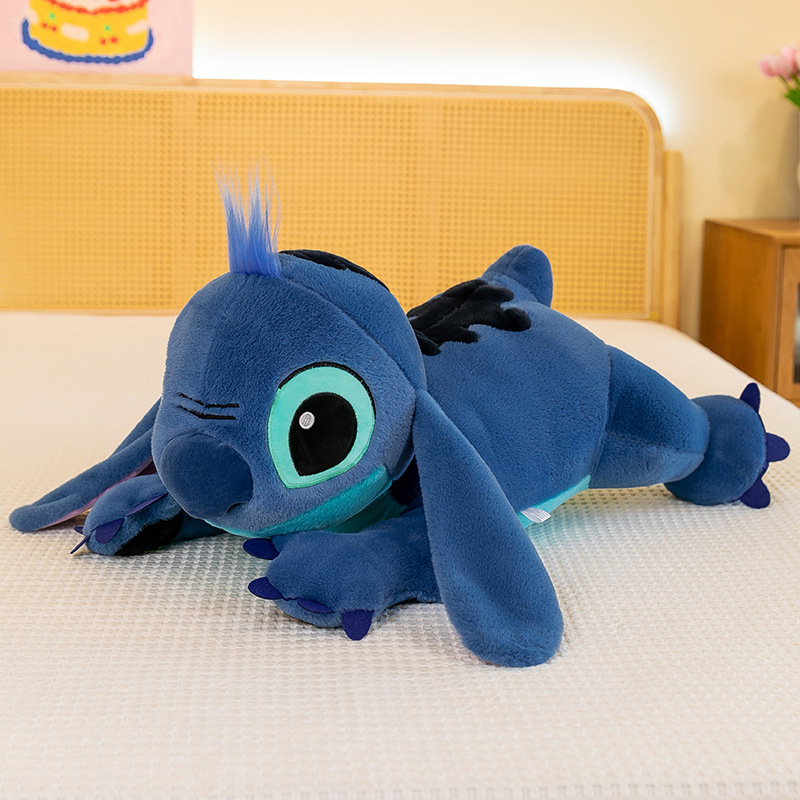 瞌睡毛绒玩具可爱公仔趴款史迪仔玩偶生日礼物蓝毛怪靠枕抱枕