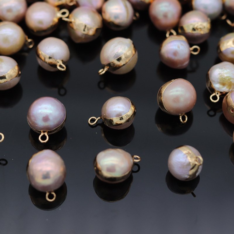 近圆形包边淡水珍珠冲头大号螺纹diy吊坠配件单吊环-阿里巴巴