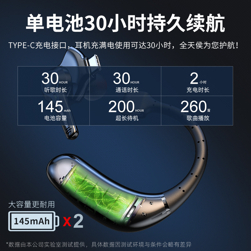 newmine/纽曼 sl86无线蓝牙耳机降噪单耳挂耳式5.0待机续航强运动
