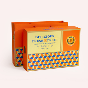 新款中秋8斤10斤橙色水果苹果橙子礼盒包装盒高档礼品盒纸箱盒子