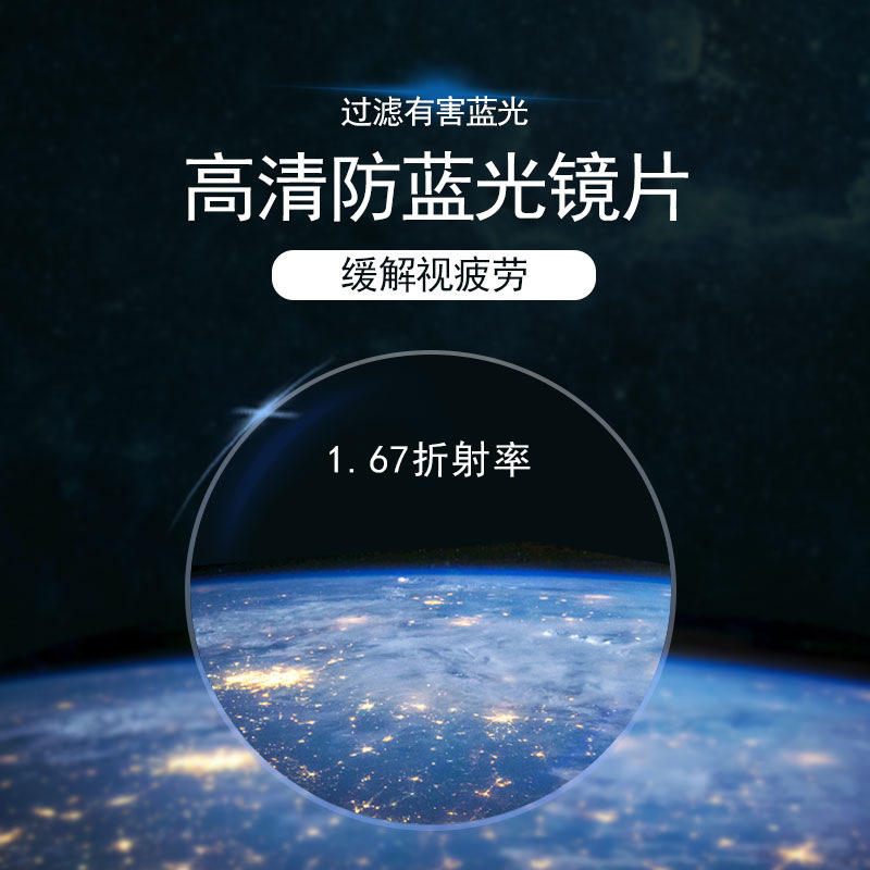 1.61防蓝光1.67非球面  近视1.74丹阳眼镜片批发高清光学树脂镜片