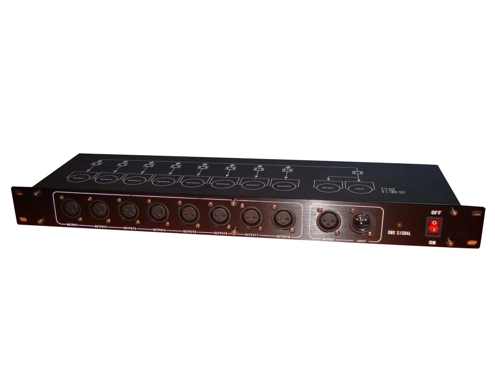 灯光信号放大器dmx512扩大器rdm舞台分配器 4路光电隔离8路加强器