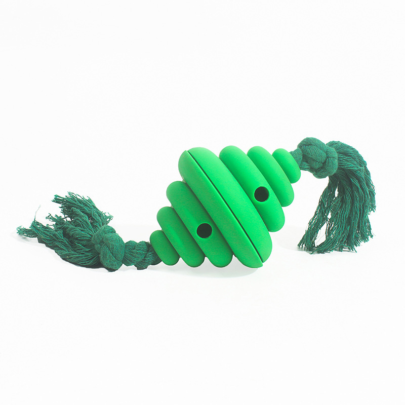 Cross-Border Pet Supplies Toy Dog Food Dropping Ball Honeycomb Anti-Tearing Rope Pet Interactive Tossing Outdoor Toys