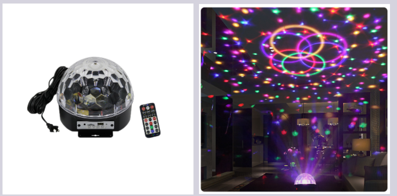 9色蓝牙音乐彩灯 蓝牙音箱舞台灯家用节日庆典效果气氛直播背景灯