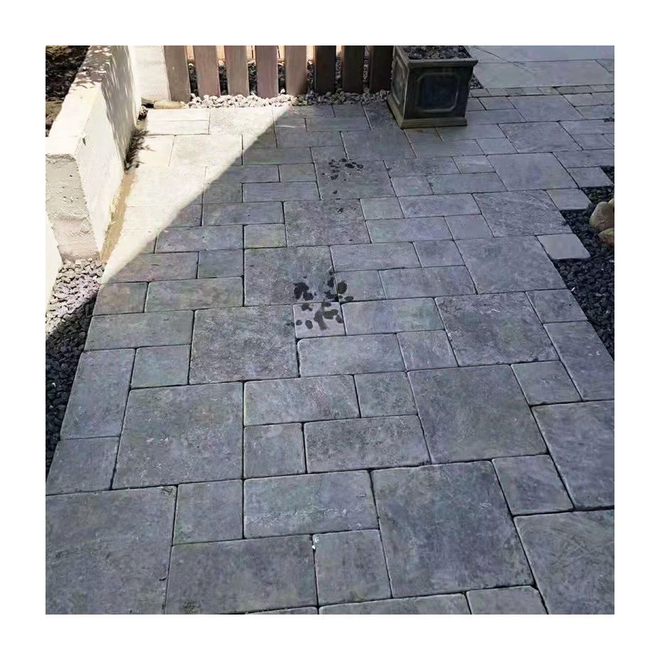 9成交0块天然青石板不规则碎拼铺路石乱板毛石片庭院防滑户外地砖美丽