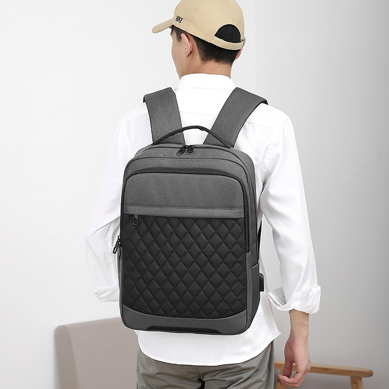 Quality Men's Bag Large Capacity Backpack Casual Oxford Cloth Backpack Men's Computer Backpack Schoolbag One Piece Dropshipping