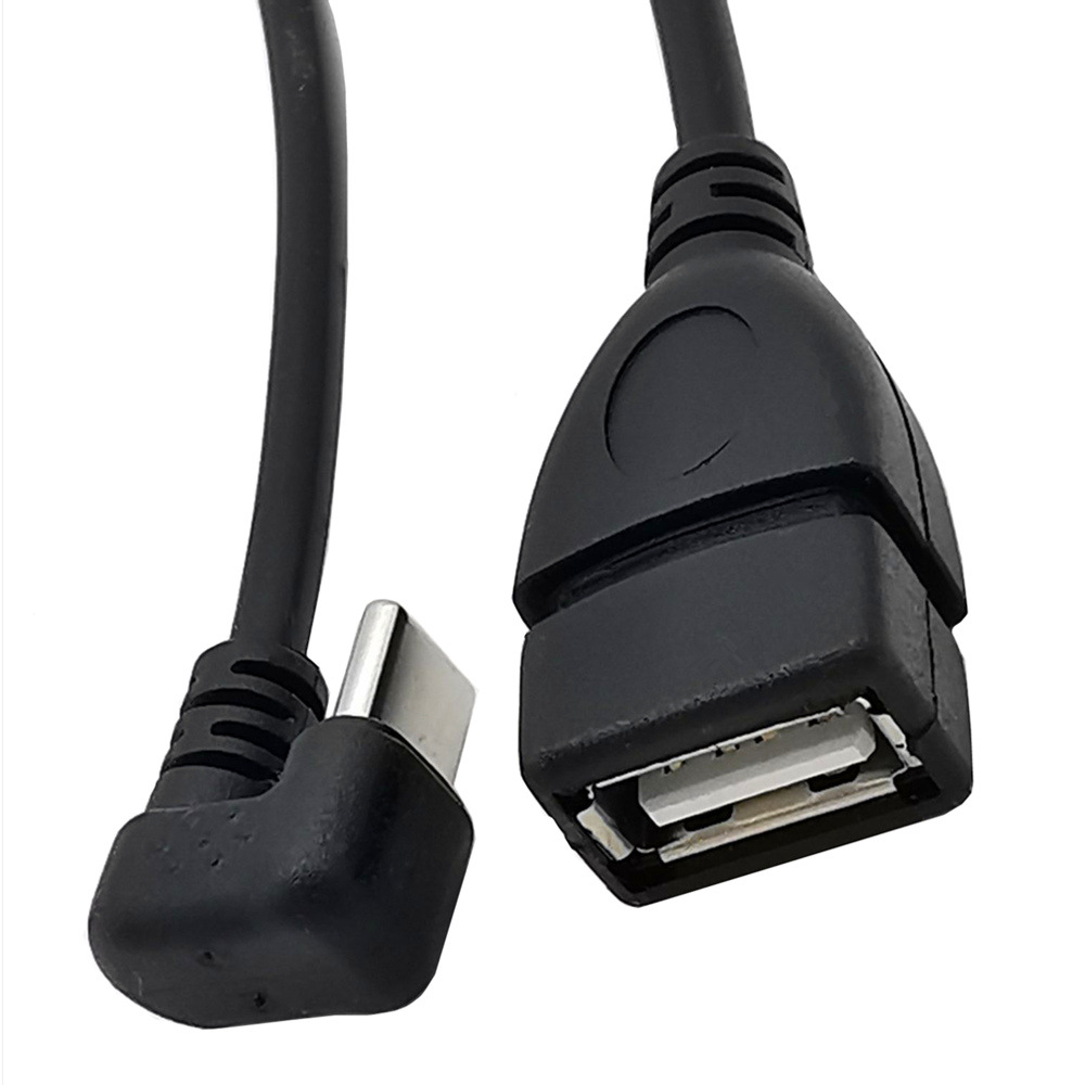 u型弯头type c公转usb母手游安卓手机外接u盘鼠标键盘otg数据线