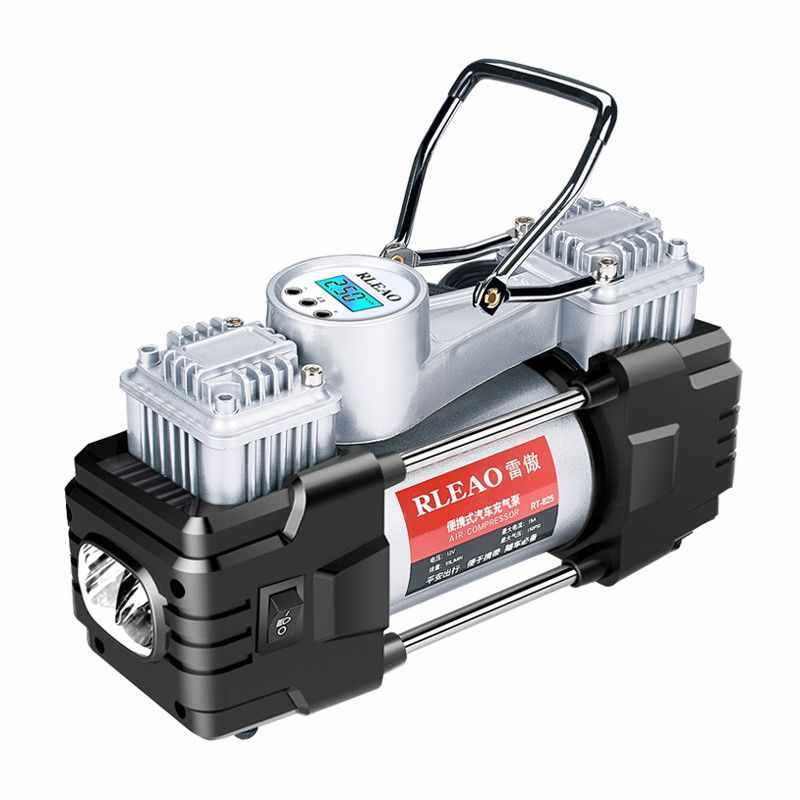 雷傲车载充气泵双缸便携式汽车用小轿车轮胎打气泵12v电动多功能