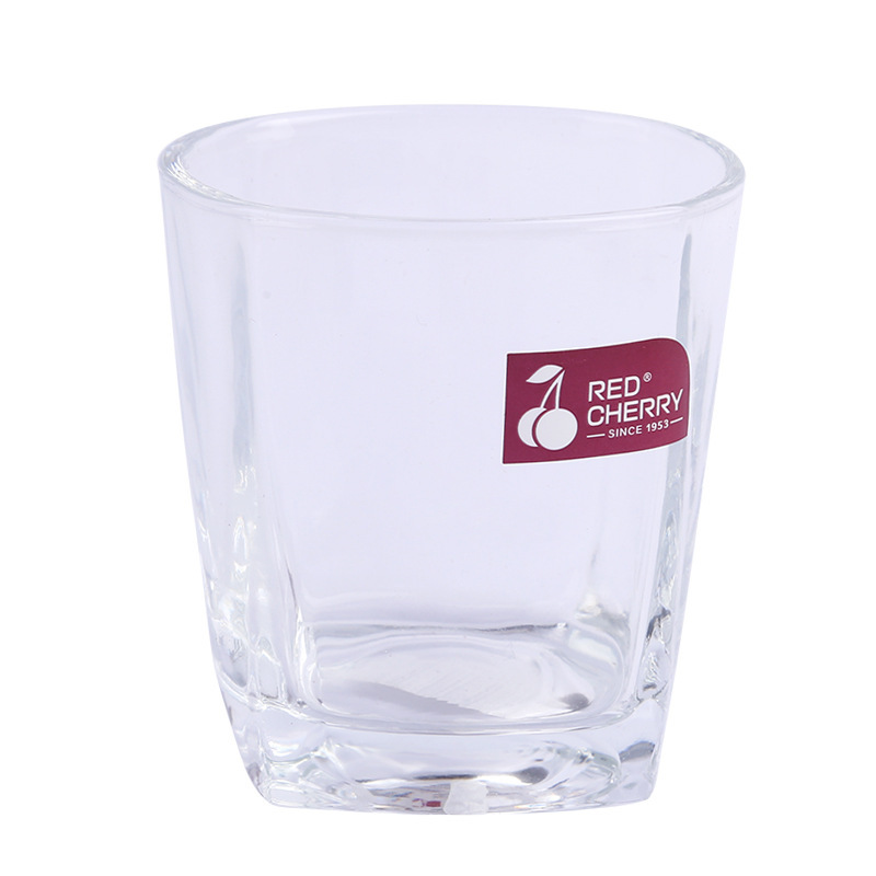 Factory Tasman Water Cup Transparent Square Beer Steins Wholesale Multi-Specification Household Drinking Cups Four-Corner Glass